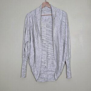 Aritzia Wilfred Cocoon Cardigan XXS  Heathered Gray Diderot Open Front LS Studs